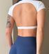 Спортивная футболка з чашечками  Open Back  | біла YR02S фото 2