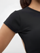 Спортивная футболка з чашечками Open Back - чорна  YR01S фото 4