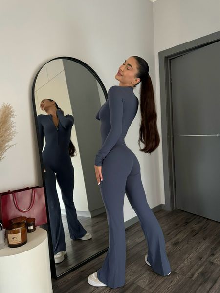 Жіночий базовий довгий комбінезон кльош | denim KFL040000S фото