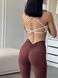 Жіночі легінси з преміум матеріалу та бразильською збіркою Selena Collection / brown CV06000LS фото 3