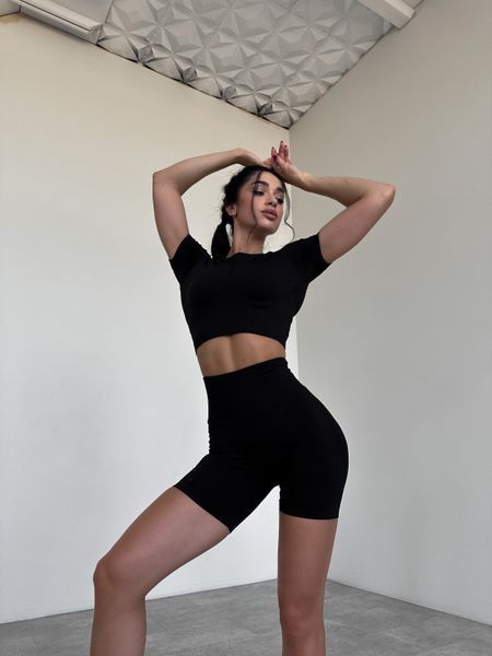 шорти з подвійним пушап ефектом Mistu black 🦋 MS01H фото